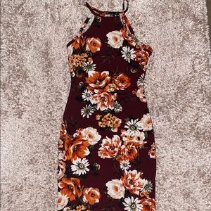 Floral Print Halter Dress
